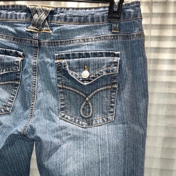 SARGENT PEPPER Women’s Boho Hippie Flare Denim Jeans. Sz 34X31. - Picture 3 of 7